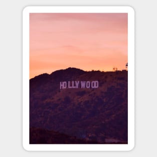 Hollywood sign sunset Sticker